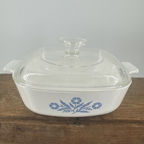Corning Ware Blue Cornflower C-15 & C-24 Casserole Dishes 1 Quart 1959 RARE VTG - Picture 5 of 16